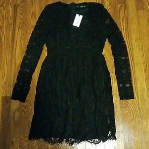 Liza Luxe Modcloth Long Sleeve Laced Dress